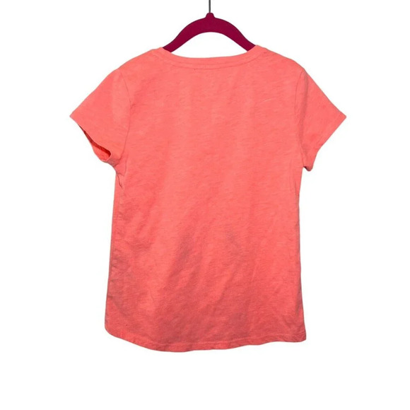 Wonder Nation Orange Short Sleeve T Shirt Girls Size Medium 7-8 Basic Plain Knit - Picture 2 of 3